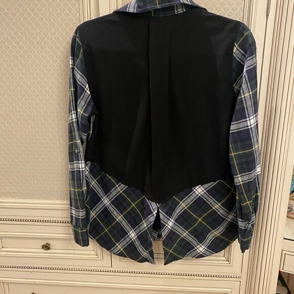 Sam Edelman green plaid Flannel With zipper - Picture 6 of 7